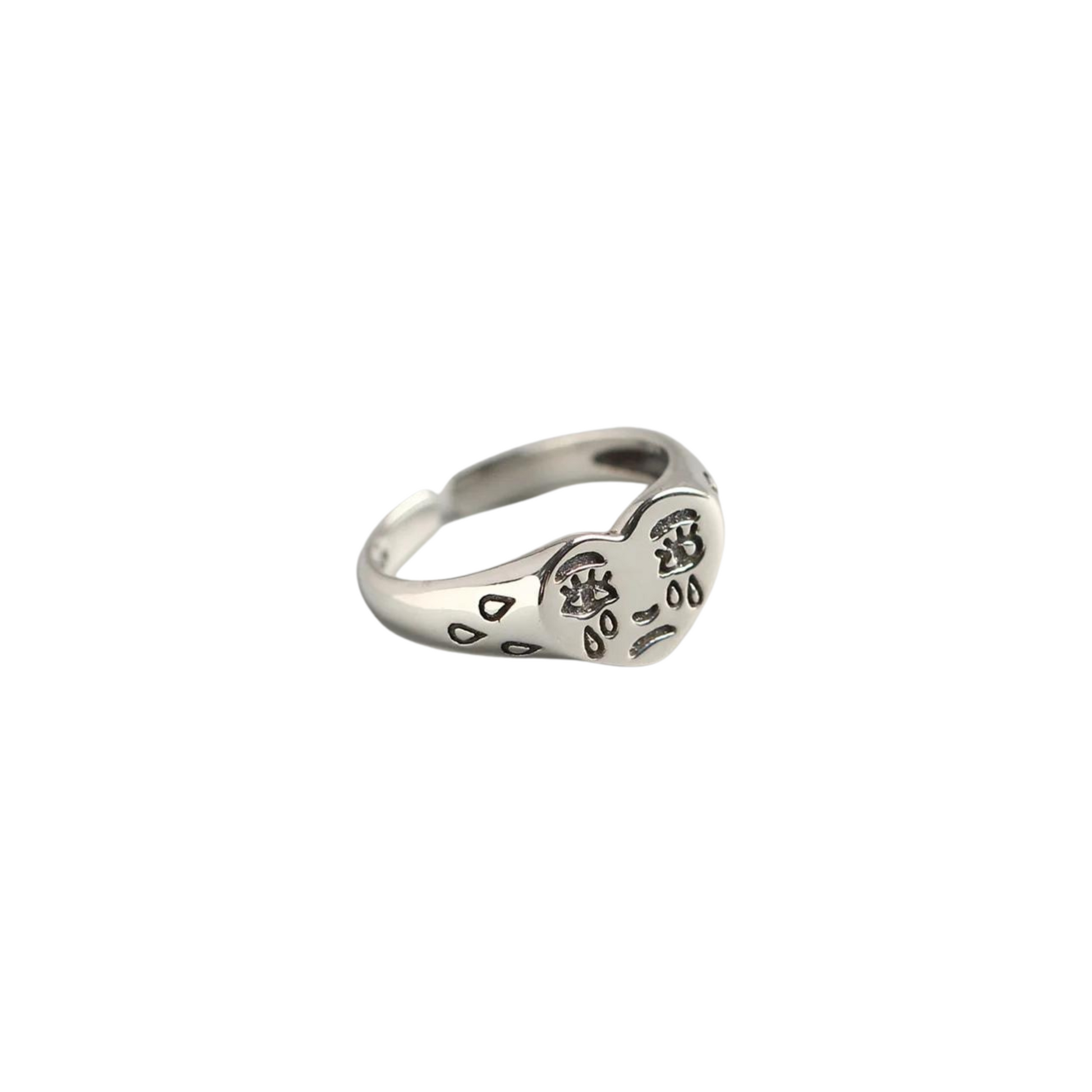 blakely rhode creative cry on heart shape ring for mens