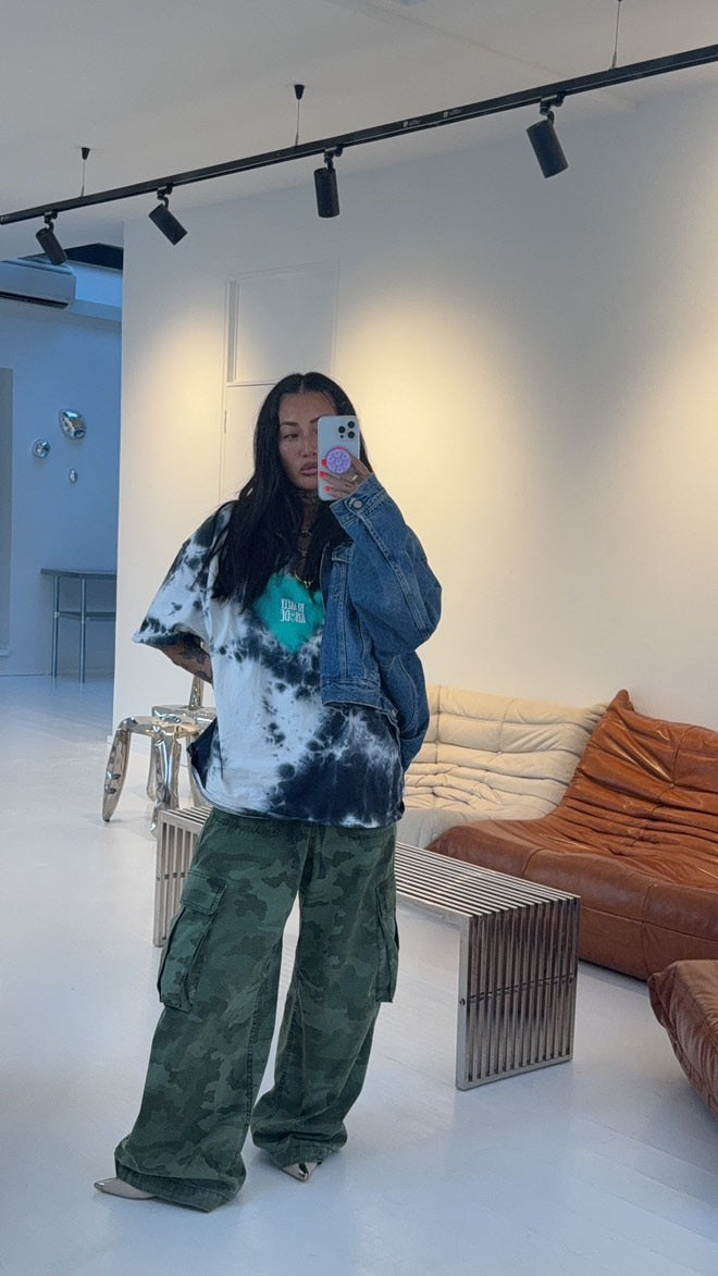 Blakely Rhode Multi Logo Tee Tie Dye Navy